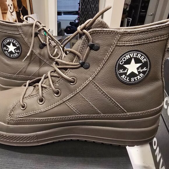Size 13 - Converse Chuck Taylor All Star Equip Waterproof High Truffle BOOTS NEW - Picture 1 of 15